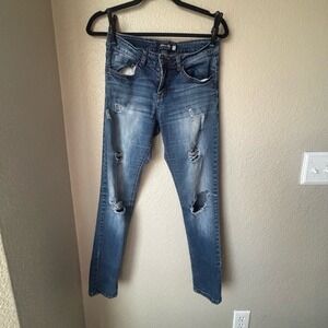 Blue Age women's‎ distressed blue jeans sz 5
